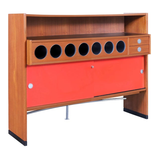 1960s Danish Teak "Boomerang" Dry Bar by Erik Buch for Dyrlund For Sale