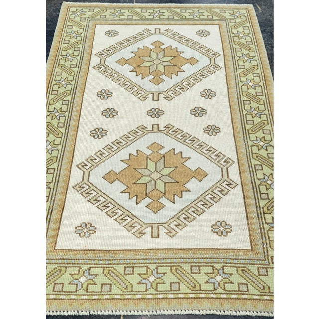 Turkish Vintage Rug 3'1" x 4'10" #22803 Explore a curated collection of hallway runners, wool rugs, and handmade...
