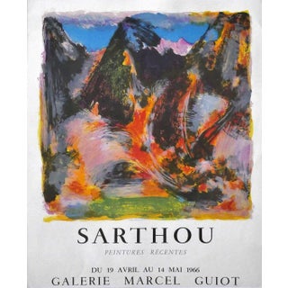 Sarthou's Exhibition - Original Offset and Lithograph Poster - 1966 1966 For Sale