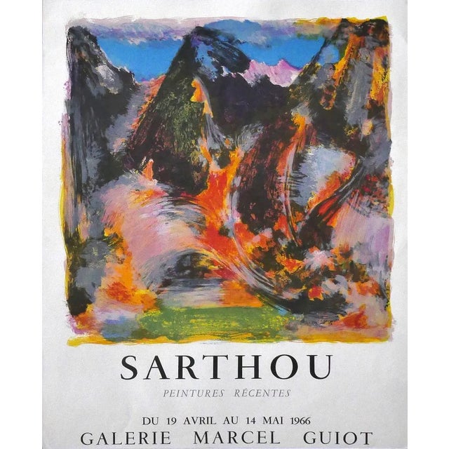 Sarthou's Exhibition - Original Offset and Lithograph Poster - 1966 1966 For Sale