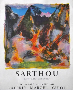 Sarthou's Exhibition - Original Offset and Lithograph Poster - 1966 1966