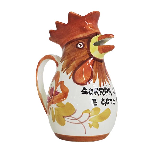 Rooster-Shaped Jug from Bassano, 1970s For Sale