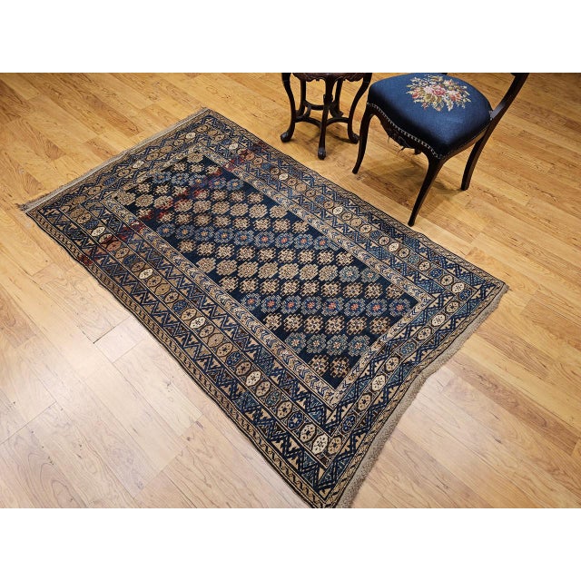 Traditional Antique Caucasian Shirvan Rug, Handwoven Wool, Geometric Pattern, 1800s, 4' x 7' For Sale - Image 3 of 17