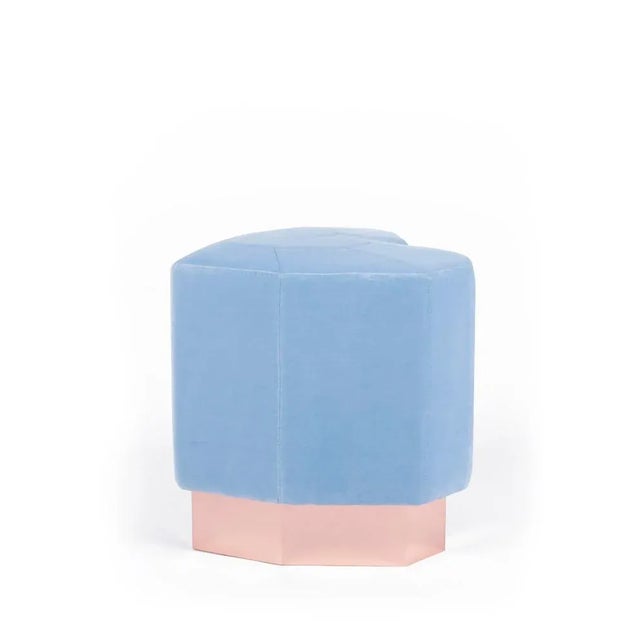 Light Blue Queen Heart Stool by Royal Stranger For Sale - Image 6 of 11