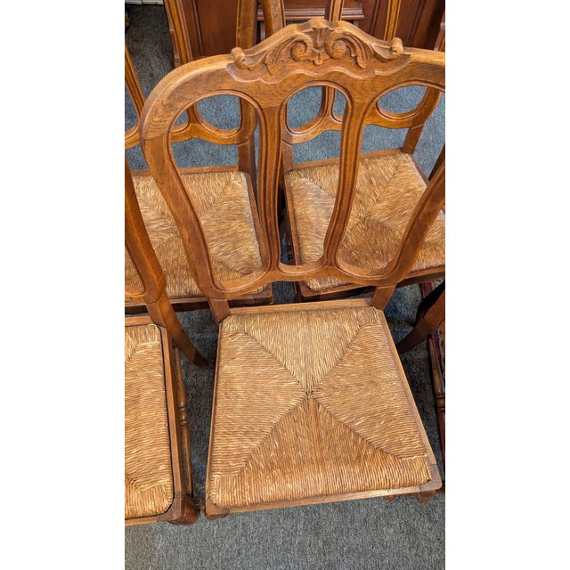 Early 20th Century Oak Refrectory Table and 6 Chairs - Set of 7 For Sale - Image 14 of 18