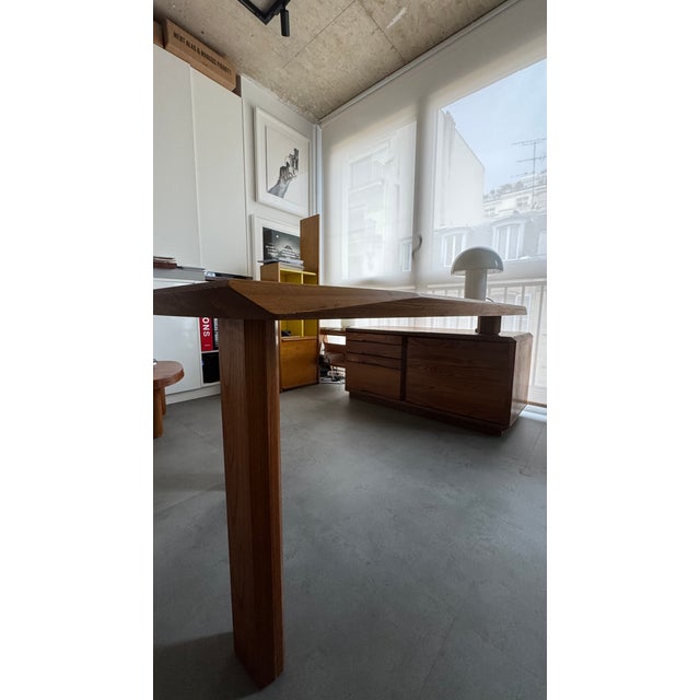 Pierre Chapo B40 Modular Desk in Solid American Elm For Sale - Image 10 of 18