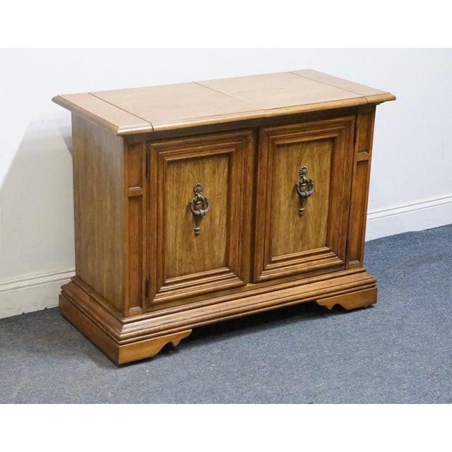 Stanley Furniture Stanley Furniture Walnut Italian Mediterranean Style 62" Flip Top Server Buffet For Sale - Image 4 of 18