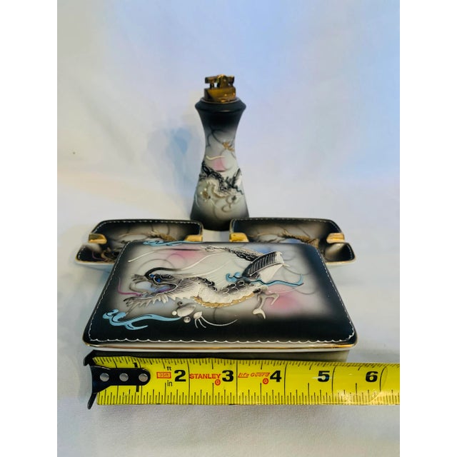 Mid 20th Century Dragonware Moriage Complete Smoking Ensemble - 4 Piece Set For Sale - Image 10 of 13