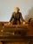 Art Deco Antique Art Deco Alabaster Beehive Lamp With Spelter Pianist Figure For Sale - Image 3 of 10