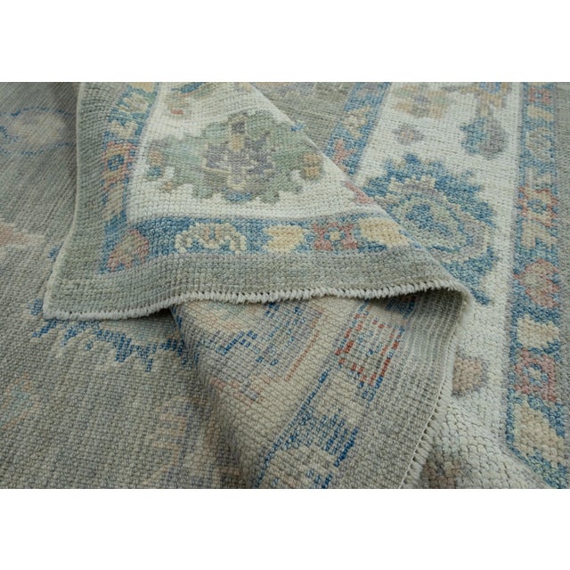 Textile Turkish Oushak Rug 5'1" x 7' #17894 For Sale - Image 7 of 8