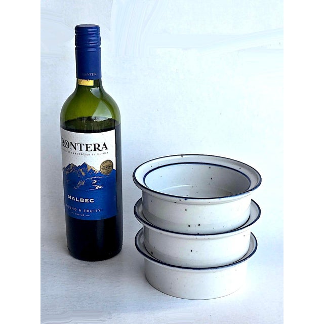 Vintage Dansk Blue Mist Rimmed Soup Bowls, 3 Pieces For Sale - Image 10 of 12