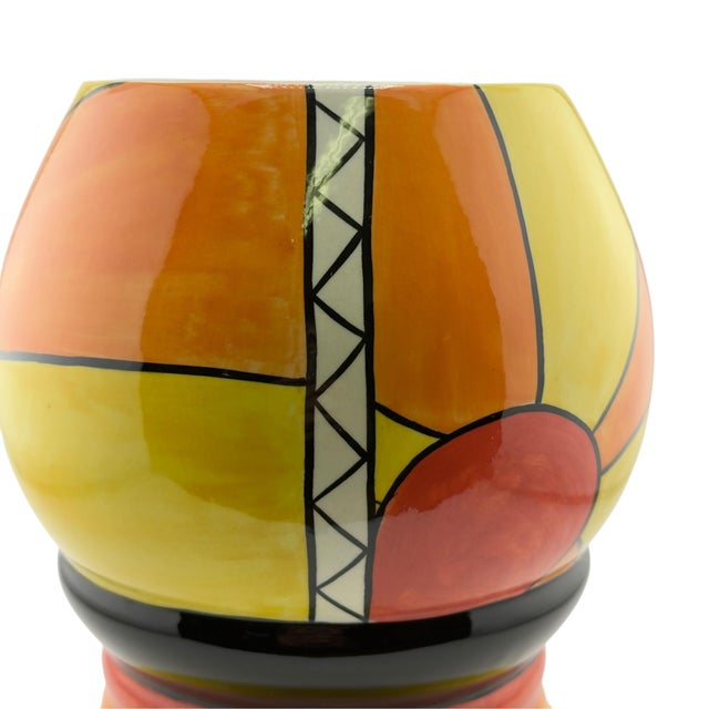 Sunburst Vase by Lorna Bailey for Ellgreave Pottery, England, 1990s For Sale - Image 10 of 14