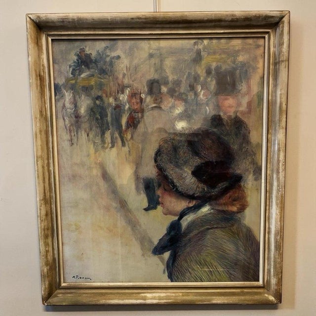 After Renoir, La Place Clichy, Oil Painting on Canvas For Sale - Image 8 of 8