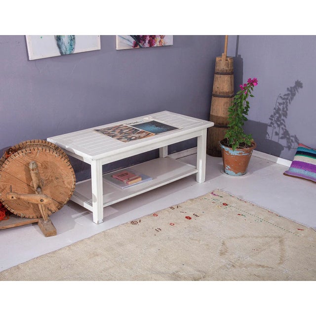 Unique Washed Out Vintage Turkish Kars Rug For Sale In Los Angeles - Image 6 of 6