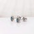 2020s Blue Diamond Earrings with Natural Diamonds in Solid 14K White Gold Round 3.5mm, a Pair For Sale - Image 5 of 7