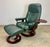 Vintage Leather Ekornes “Consul” Stressless Lounge Chair Recliner in Hunter Green For Sale - Image 12 of 12