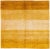Modern Persian Gabbeh Handmade Square Wool Rug With Goldenrod Motif For Sale - Image 9 of 9