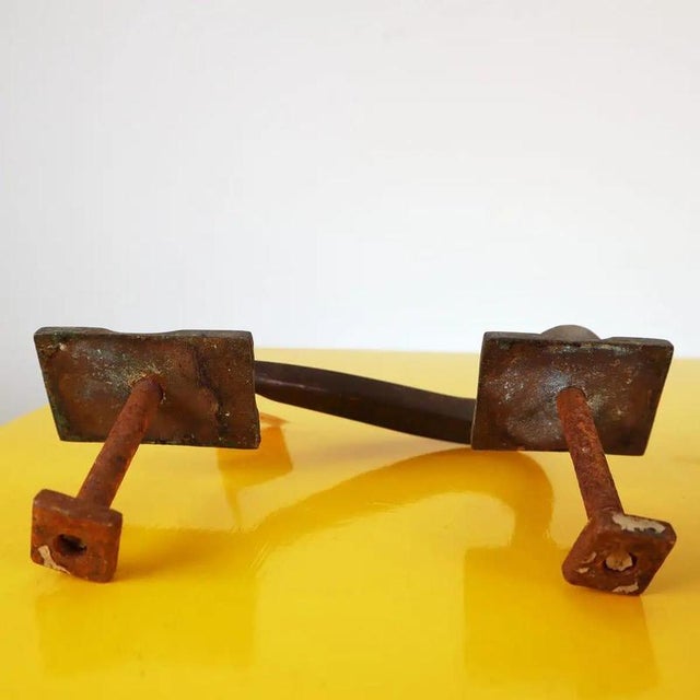 Metal Art Nouveau Hand-Forged Handles, Set of 2 For Sale - Image 7 of 8