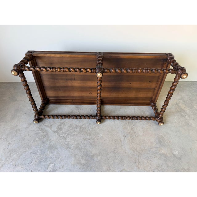 Vintage Henredon Barley Twist Rectangular Coffee Table For Sale - Image 9 of 12