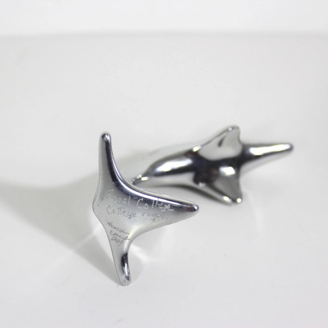 Silver Mid Century Modern Hoselton Canada Aluminum Dolphin Sculpture Modernist For Sale - Image 8 of 8