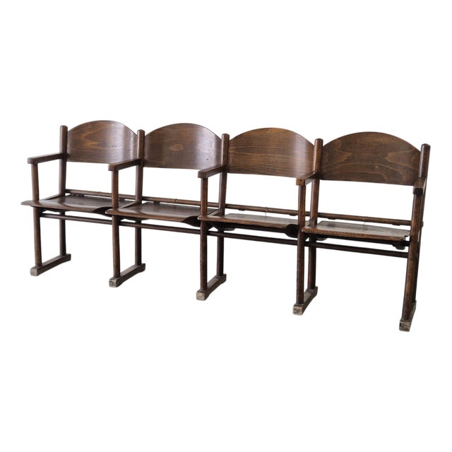 Vintage Cinema Bench, 1950s For Sale