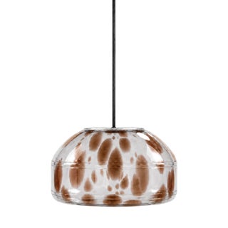 Ice Blue Speckled Blown Glass Pendant Light by Artem Zakharchenko-Halytskyi For Sale