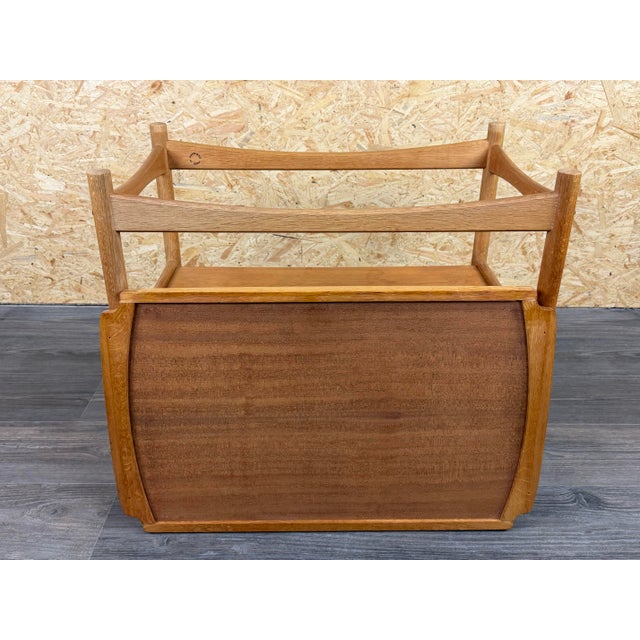 Oak Serving Trolley with Tray by Poul Hundevad, Denmark, 1960s For Sale - Image 17 of 18