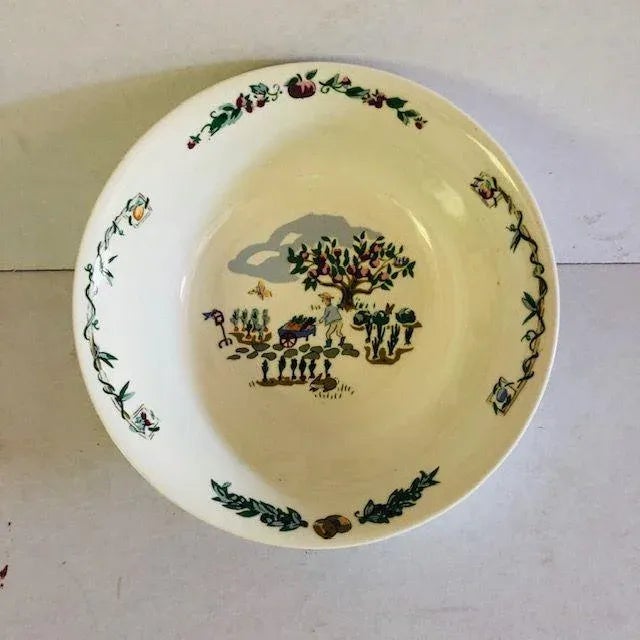 Farmhouse Vintage 90's Pfaltzgraff Apple Valley Serving Bowl For Sale - Image 3 of 5