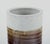 European studio ceramicist. Unique ceramic vase, cylindrical. Glaze in grey and brown tones. Unglazed at the bottom....