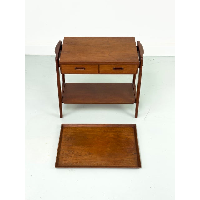 Danish Teak Side Table with Drawers, 1960s For Sale - Image 6 of 18