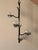 Black Mid 20th Century Scandinavian Wrought Iron Hanging Candelabra / Candle Holder in the Manner of Erik Höglund For Sale - Image 8 of 9