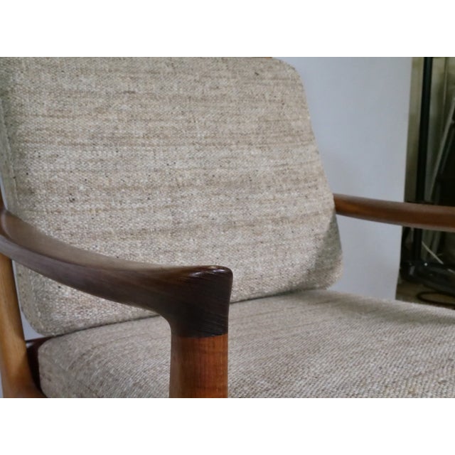 Mid-Century Teak High-Back Chair by Juul Kristensen, Denmark, 1960s For Sale - Image 11 of 14