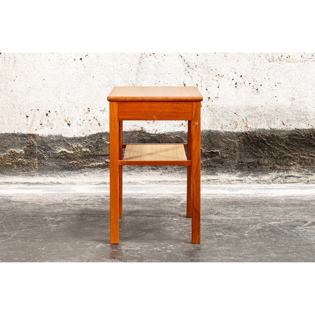 Coordinating Set of Vintage Teak End Tables or Night Stands For Sale - Image 11 of 12