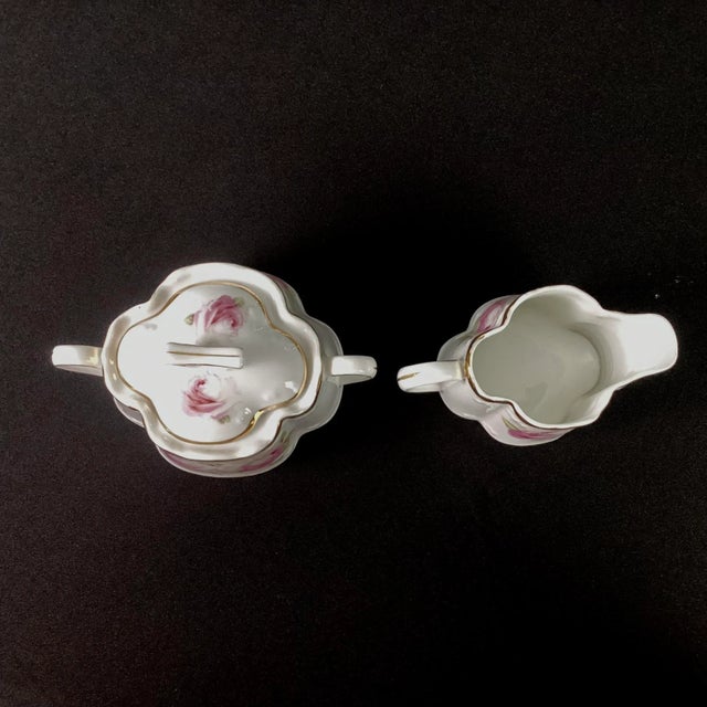 Art Nouveau Late 19th Century Zea Scherzer z.s. & Co. Porcelain Creamer and Sugar Set- 2 Pieces For Sale - Image 3 of 9