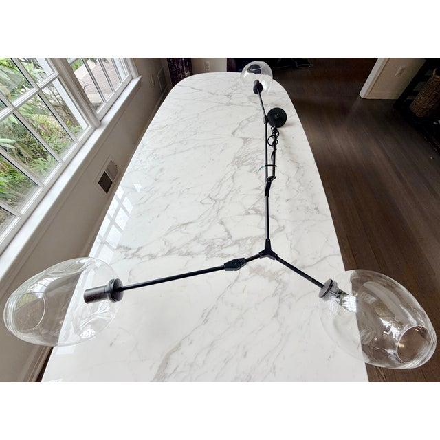 Contemporary Lindsey Adelman Studio 3-Globe Branching Bubble Chandelier For Sale - Image 3 of 14