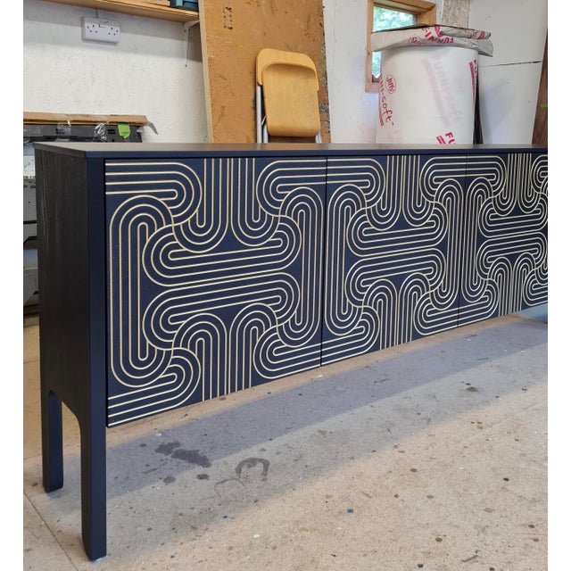 Loop Sideboard in Black and Gold by Coucou Manou For Sale - Image 6 of 7