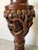 Wood Vintage Handcrafted - Intricate Wildlife Relief Carvings Asian Teak Wood Floor Vases – Pair For Sale - Image 7 of 12