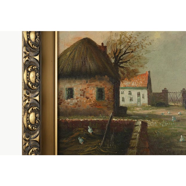 1920s French Artist, Farm, 1920, Oil on Canvas, Framed For Sale - Image 5 of 11