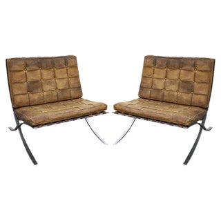 Barcelona Lounge Chairs by Ludwig Mies van der Rohe, 1950s, Set of 2 For Sale