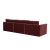 2020s Willow Berry Red with Mauve Piping Modular Performance Velvet Sofa For Sale - Image 5 of 9