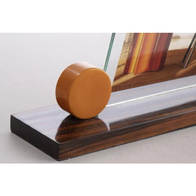 Art Deco French Amber Phenolic & Macassar Photo Frame, 1930s For Sale - Image 3 of 9