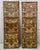 Large Pair of 18th Century Italian Painted and Tooled Leather Panels. Each rectangular panel features a symmetrical...