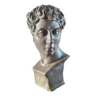Classical Terracotta Bust, 1960s For Sale