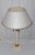 Vintage Table Lamp in Cream-White Lacquered Beech Wood Base and Fabric Shade, 1980s For Sale - Image 4 of 7