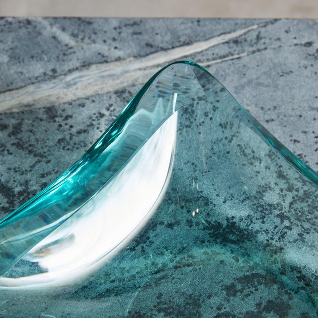 Rectangular Handblown Glass Bowl by Erwin Walter Burger for Fontana, Italy 1950s For Sale - Image 14 of 18