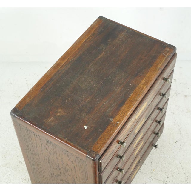 Brown Vintage European Shop Counter Display Storage Cabinet For Sale - Image 8 of 10