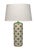 Jamie Young Harlequin Table Lamp in Cream and Green Patterned Ceramic For Sale In Los Angeles - Image 6 of 6