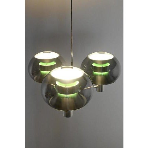Space Age Pendant Light in Metal For Sale - Image 4 of 12