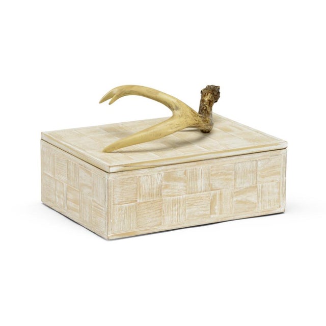 Contemporary Wildwood Antler Wooden Box, Small For Sale - Image 3 of 3