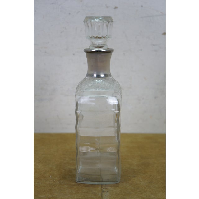 Antique Tantalus Bar Liquor Decanter Set w/ 6 Shot Glasses & Locking Case 12" For Sale - Image 10 of 18